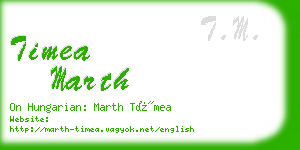 timea marth business card